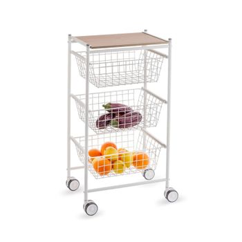 Carrito Verdulero De Cocina De 3 Alturas Plasticforte Marrón Para Frutas  con Ofertas en Carrefour