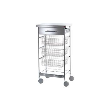 Carrito De Cocina, Carrito Verdulero Kara Armazón Blanco,,olmo con Ofertas  en Carrefour