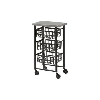 Carrito De Cocina, Verdulero Con Encimera En Acero Inoxidable, Moher,,negro  con Ofertas en Carrefour