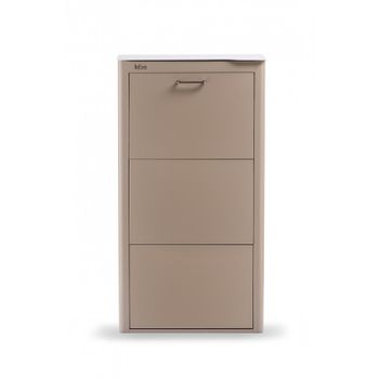 Mueble Zapatero Metálico Kibo, 3 Compartimentos, 3 Colores,,arena