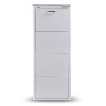 Mueble Zapatero Metálico Kibo, 4 Compartimentos, 3 Colores,,blanco