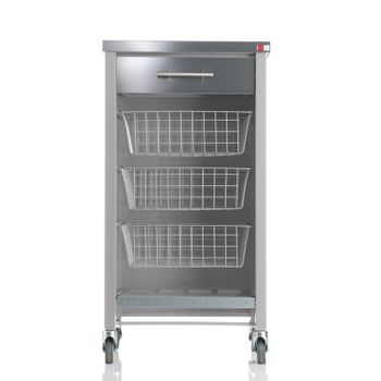 Carro De Cocina Con Ruedas, Verdulero Chelsea, Encimera En Acero Inoxidable,,gris