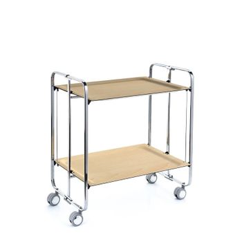 Carrito Auxiliar Con Ruedas Bauhaus, Armazón Metálico Color Blanco, 3  Bandejas,,cedro con Ofertas en Carrefour