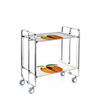 Carrito Auxiliar Con Ruedas Bauhaus, Armazón Metálico Color Blanco, 3  Bandejas,,cedro con Ofertas en Carrefour