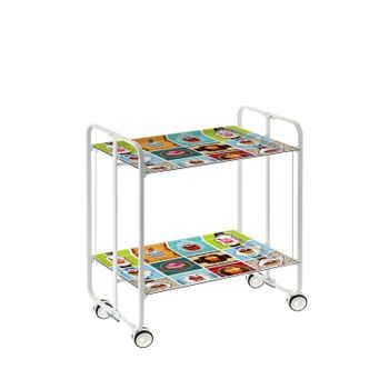 Carrito Auxiliar Con Ruedas Bauhaus, Armazón Metálico Color Blanco, 3  Bandejas,,fresno con Ofertas en Carrefour