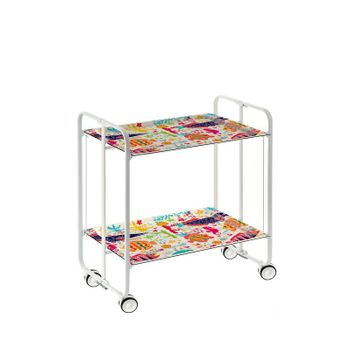 Carrito Auxiliar Con Ruedas Bauhaus, Armazón Metálico Color Blanco, 3  Bandejas,,fresno con Ofertas en Carrefour