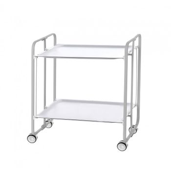 Carrito Auxiliar Con Ruedas Bauhaus, Armazón Metálico Color Blanco, 3  Bandejas,,fresno con Ofertas en Carrefour