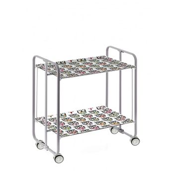 Carrito Auxiliar Con Ruedas Bauhaus, Armazón Metálico Color Blanco, 3  Bandejas,,fresno con Ofertas en Carrefour