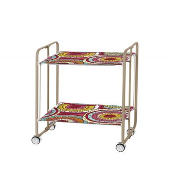 Carrito Auxiliar Con Ruedas Bauhaus, Armazón Metálico De Color Gris, 2  Bandejas,,cedro con Ofertas en Carrefour