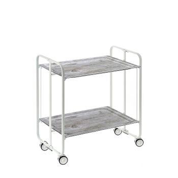 Carrito Auxiliar Con Ruedas Bauhaus, Armazón Metálico Color Blanco, 3  Bandejas,,fresno con Ofertas en Carrefour