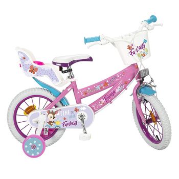 vidaXL Bicicleta para niños 24 pulgadas rosa y blanco