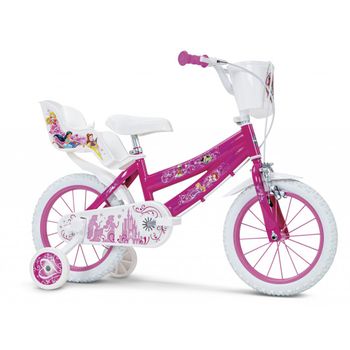 Bicicletas Infantiles Niños 3-8 Años Con Ruedines Y Cesta Color