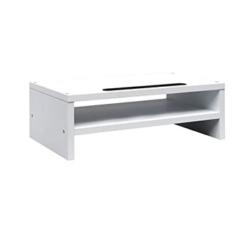 Soporte Para Ordenador Con Estante Blanco