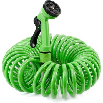 Manguera En Espiral Extensible Verde Claro 7.5m