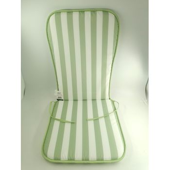 Cojin Silla Con Respaldo 38x50x2.5cm/38x38x2.5cm. Verde Claro/blanco.