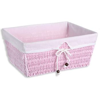 Cajas Organizadoras/cestos Con Forro - Rosa