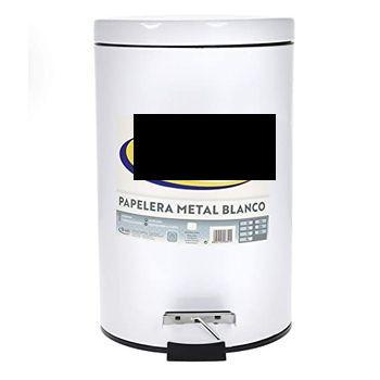 Papelera Metal Blanca 12l