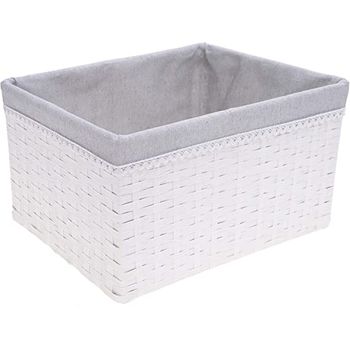 Cajas Organizadoras/cestos Con Forro Y Puntilla - Blanco