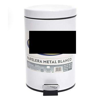 Papelera Metal Blanco 7l