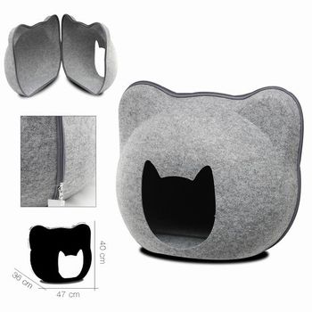 Cama Para Gato 47 X 36 X 40 Cm Gris