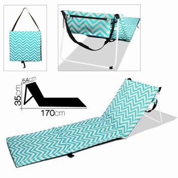 Esterilla De Playa Y Piscina Acolchada, Plegable Y Reclinable Color Gris  170x54x35 Cm. con Ofertas en Carrefour