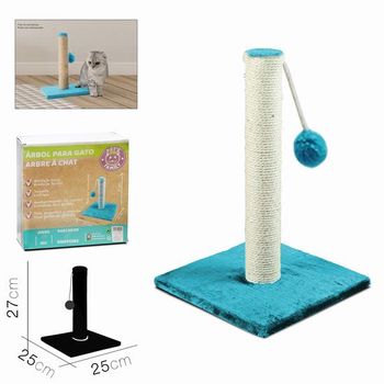 Rascador Árbol Para Gato Incluye Pelota  25 X 25 X 27 Cm