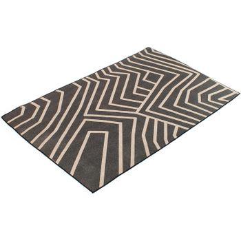 Alfombra Gris Microfibra (230x160 Cm) Líneas