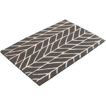 Alfombra Gris Microfibra (180x120 Cm) Shapes