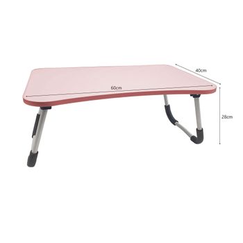 Bandeja Para Desayuno - Mesa Plegable Para Portátil - Bandeja Fija - Mesa Pequeña Para Dormitorio, Salón Y Comedor - Rosa