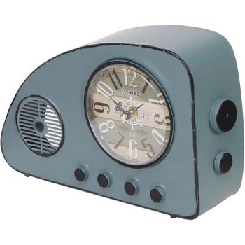 Reloj De Mesa Radio Vintage - Azul