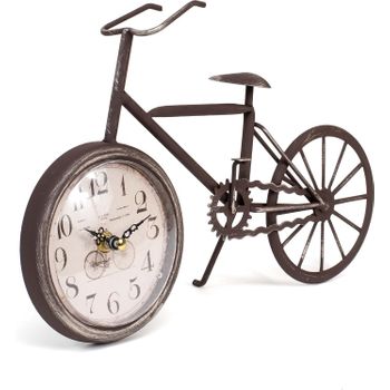 Reloj De Mesa Bicicleta Vintage - Marrón