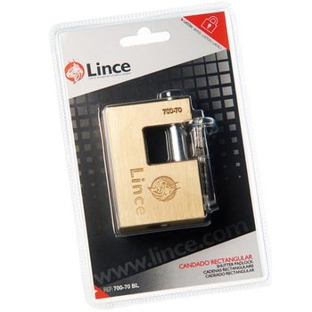 Candado Seguridad Arco Rectangular 90mm Laton Laton Lince