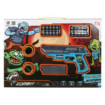 Playset Zombie Shot Pistola De Dardos Azul (43 X 30 Cm)