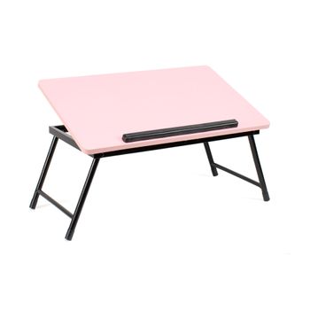 Bandeja Para Desayuno - Mesa Plegable Para Portátil - Bandeja Abatible - Mesa Pequeña Para Dormitorio, Salón Y Comedor - Rosa