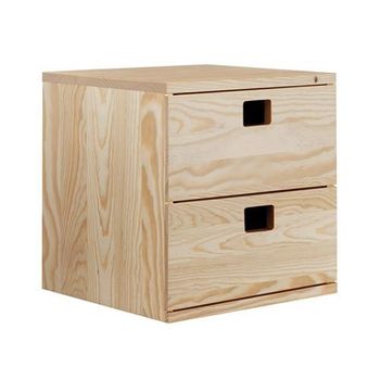 Cajonera Modular 2 Cajones 36x33x36cm.