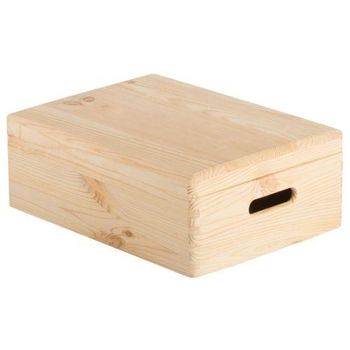 Caja Madera De Pino Con Tapa 40x30x14cm. Cbt403014