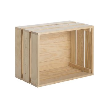 Caja De Pino Macizo Apilable - L51,2 X H28 Cm