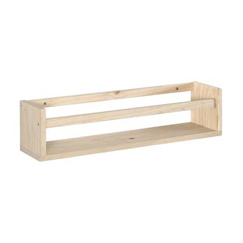 Estantería De Pared En Pino Macizo - L60 X H15 Cm