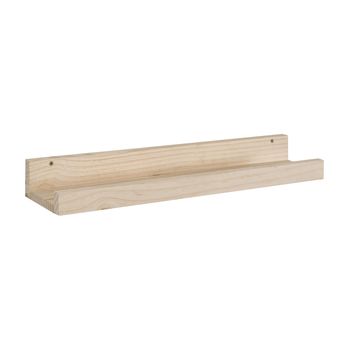 Estantería De Pared En Pino Macizo - L60 X H7 Cm