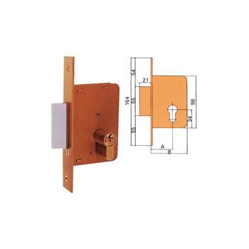 Cerradura Embutir Madera Llave Sola Marca Ezcurra