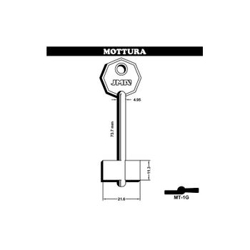 Llave De Seguridad Gorja Laton Mod Mt1g (bolsa 10 Uds) Jma