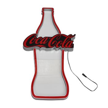 Letrero Led Luminoso Coca Cola Forma De Botella En Metacrilato Luz Color Rojo 41 X 80 Cm - Spazioluzio