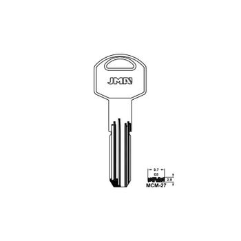 Llave Seguridad Laton Mod Mcm27 Larga (bolsa 10 Uds) Jma