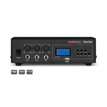 Amplificador Pa Fonestar Ma35u-e De 15 W, Con Mp3, Usb, Modo Reproducción De Mensajes