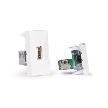 Panel De Conexión Fonestar, Con Conector Usb A Hembra, Medida De 22,5 X 45 X 33,3 Mm