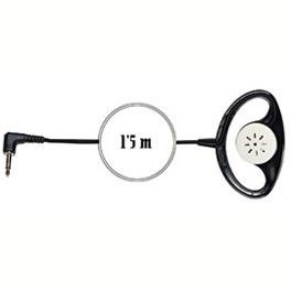 Auricular Mini Fonestar Mono Con Soporte Jack 2,5 Mm Mono De 90º, Cable De 150 Cm, Para Radio Y Uso General