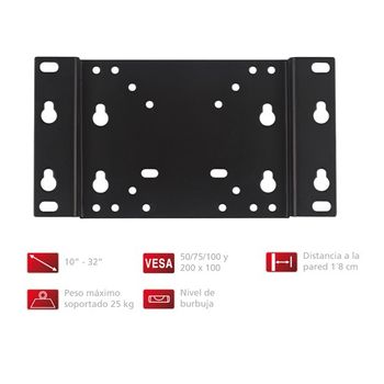 Soporte De Pared Para Televisor Smart Tv Lcd Led Universal Monitores De 32  A 80 Pulgadas Vesa De 100mm Hasta 600mm con Ofertas en Carrefour