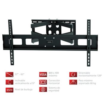 Soporte Para Tv De 13 A 27 Fonestar Extensible Hasta 41 Cm De La Pared,  Vesa 100x100 De Color Negro con Ofertas en Carrefour