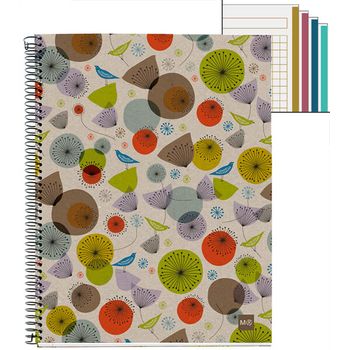 Cuaderno A5 Notebook 4 Reciclado Ecobirds 120 Hojas