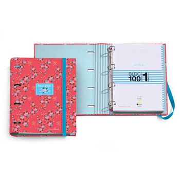 Miquelrius - Carpebloc Notebook Messages, Carpeta Archivador Con 4 Anillas  + Recambio 100 Hojas A4 Con Cuadrícula 5 Mm, Papel 90 G, Con Separadores Y  con Ofertas en Carrefour